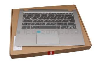 SN20Q40661 original Lenovo keyboard incl. topcase DE (german) grey/silver with backlight