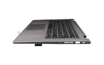 SN20Q40750 original Lenovo keyboard incl. topcase SP (spanish) grey/silver with backlight
