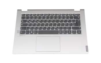 SN20R55156 original Lenovo keyboard incl. topcase DE (german) grey/silver (without backlight)