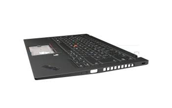 SN20W73844 original Lenovo keyboard incl. topcase DE (german) black/black with backlight and mouse-stick WWAN