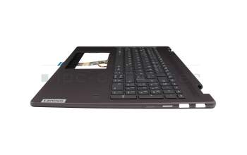 SN21B40858 original Lenovo keyboard incl. topcase DE (german) grey/grey with backlight