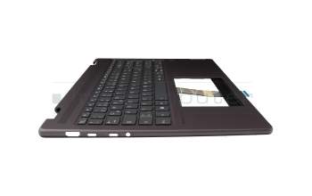 SN21B40858 original Lenovo keyboard incl. topcase DE (german) grey/grey with backlight