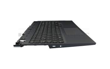 SN21B43708 original Lenovo keyboard incl. topcase DE (german) black/blue with backlight
