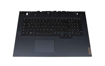 SN21B43708 original Lenovo keyboard incl. topcase DE (german) black/blue with backlight