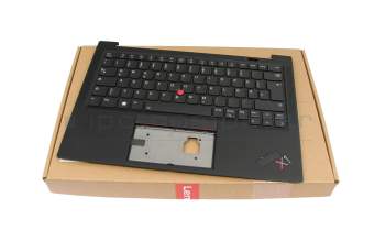 SN21D05733-01 original Lenovo keyboard incl. topcase DE (german) black/black with backlight and mouse-stick
