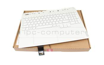 SN21F22182 original Lenovo keyboard incl. topcase DE (german) white/white with backlight