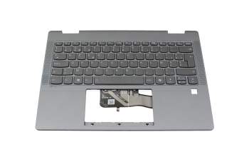 SN21P27785 original Lenovo keyboard incl. topcase BE (belgian) grey/grey with backlight