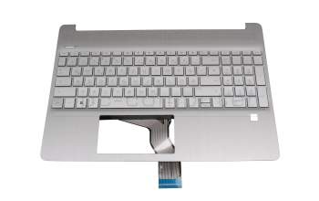 SP5CD336FZ4X original HP keyboard incl. topcase DE (german) silver/silver (Fingerprint)