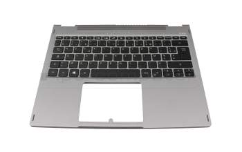 T058C2 Keyboard incl. topcase FR (french) grey/grey with backlight