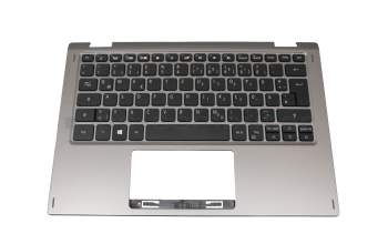 T11134 Keyboard incl. topcase DE (german) black/grey