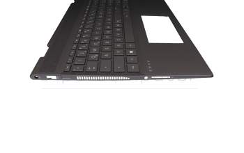 T20041900009 original HP keyboard incl. topcase DE (german) grey/anthracite with backlight