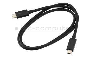 Thunderbolt data / charging cable black 0,80m suitable for Medion Erazer Specialist P10 (NP60PNP-M)
