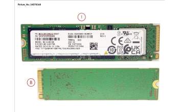 Fujitsu SSD PCIE M.2 2280 512GB PM981A (SED) for Fujitsu Esprimo G5010