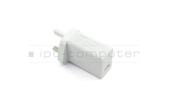 USB AC-adapter 18 Watt UK wallplug white original for Asus MeMo Pad (ME172V)