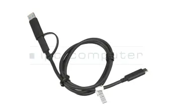USB-C data / charging cable black original 1,00m suitable for Lenovo ThinkPad X240 (20AM)