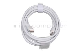 USB-C data / charging cable white original 1,80m (USB 2.0 Type C to C; 20V 3.3A) suitable for Huawei MateBook D 14 (2021)