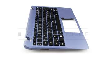 V139346AK1 original Sunrex keyboard incl. topcase DE (german) black/blue
