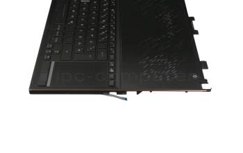 V161162FK1 GR original Sunrex keyboard incl. topcase DE (german) black/black with backlight