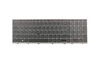 V162826FK1 original HP keyboard DE (german) black/grey with backlight and mouse-stick