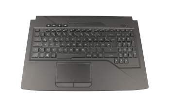 V170162AK1 GR original Sunrex keyboard incl. topcase DE (german) black/black with backlight