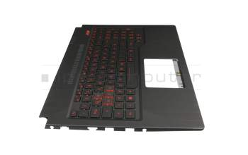 V170746BK1 original Sunrex keyboard incl. topcase DE (german) black/black with backlight