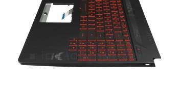 V170762EE1 GR original Sunrex keyboard incl. topcase DE (german) black/black with backlight