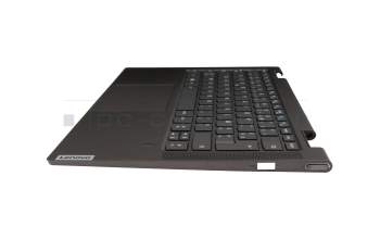 V172320BK1-FR original Sunrex keyboard incl. topcase FR (french) grey/grey with backlight
