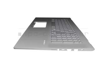 V185920AK1 GR original Asus keyboard incl. topcase DE (german) silver/silver with backlight