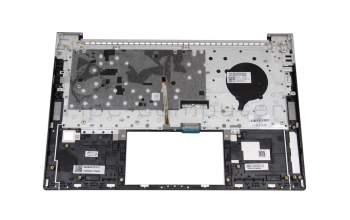 V191746BK1 GR original Sunrex keyboard incl. topcase DE (german) black/silver with backlight