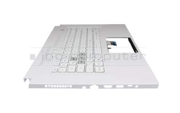 V202526DE1 original Sunrex keyboard incl. topcase DE (german) white/white with backlight