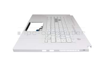 V202526DE1 original Sunrex keyboard incl. topcase DE (german) white/white with backlight