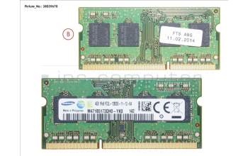 Fujitsu MEMORY 4GB DDR3-1600 SO LV for Fujitsu Esprimo A525-L