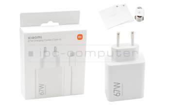 Xiaomi Redmi 6a original USB-C AC-adapter 67.0 Watt EU Wallplug white (Charging Combo Type-A)