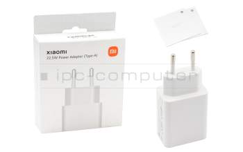 Xiaomi Redmi K30 5G original USB AC-adapter 22.5 Watt EU Wallplug white (Charging Combo Type A) (Cable not included)