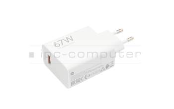 Xiaomi Redmi Note 4 original USB-C AC-adapter 67.0 Watt EU Wallplug white (Charging Combo Type-A)