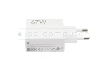 Xiaomi Redmi Note 4 original USB-C AC-adapter 67.0 Watt EU Wallplug white (Charging Combo Type-A)