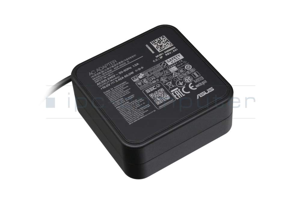 Chargeur 65 watts EU wallplug normal original pour Asus ZenBook 14 UX434FL