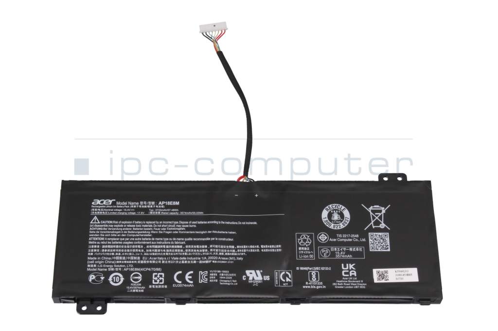 thumbnail image 2 of New Replacement Laptop Battery For Acer Nitro 5 (AN515-52, AN515-54, AN515-55) – AP18E7M / AP18E8M – 58.75Wh 2 of 5