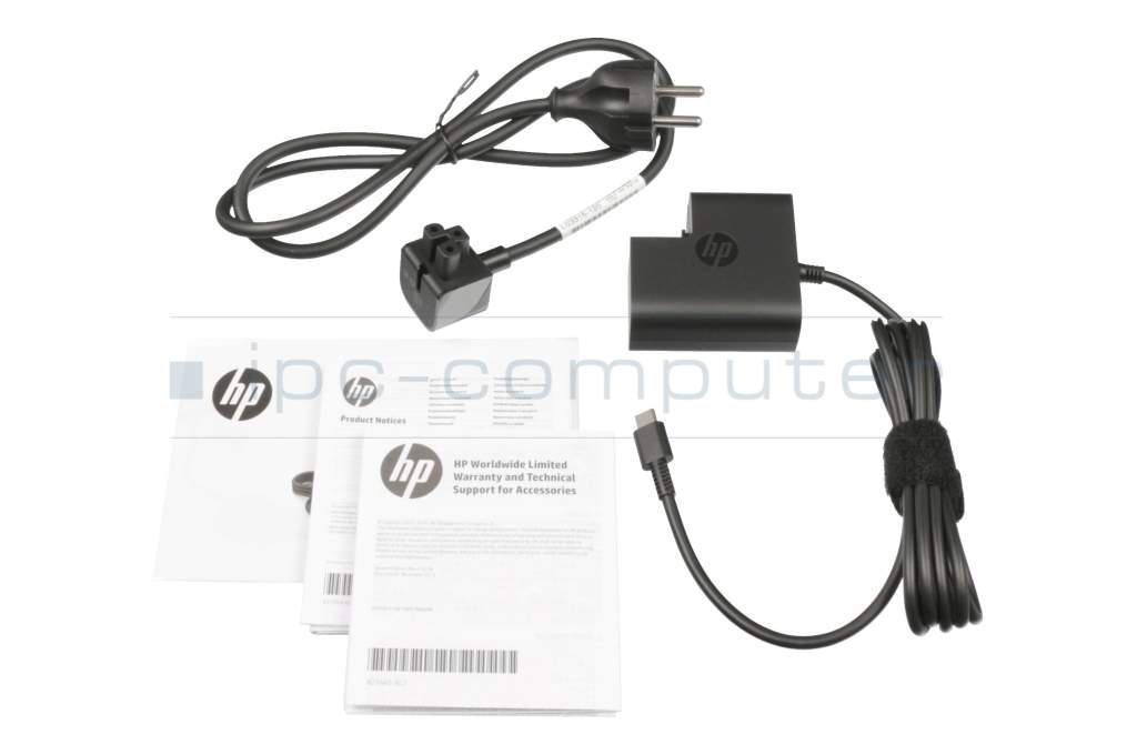USB-C AC-adapter 45 Watt original for HP ProBook 450 G6 