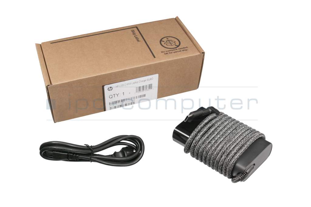 USB-C AC-adapter 65 Watt rounded original for HP Elite x360 830 G9 