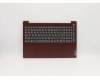 Lenovo C-Abdeckung mit Tastatur, Deutsch, Korallenrot, Nicht_beleuchtet, Fingerabdruck for Lenovo IdeaPad 3-15ADA05 (81W1)
