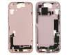 Apple ZD076-00670 Middle frame incl. battery (Original) - Pink, Apple iPhone 15