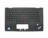 01AV202 original Lenovo keyboard incl. topcase DE (german) black/black with backlight and mouse-stick