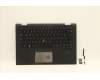 Lenovo 01LX833 C-Cover with keyboard, German, Black, Backlight, UK