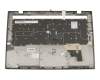 04X6500 original Lenovo keyboard incl. topcase DE (german) black/black with backlight and mouse-stick