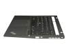 04X6500 original Lenovo keyboard incl. topcase DE (german) black/black with backlight and mouse-stick