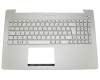 0KN0-N43FR23 original Asus keyboard incl. topcase FR (french) silver/silver with backlight
