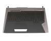 0KN0-SI1BE11 original Pega keyboard incl. topcase BE (belgian) black/black/silver with backlight
