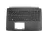 0KN1-0T2GE13 original Acer keyboard incl. topcase DE (german) black/grey with backlight