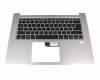 0KN1-202GE11 original Acer keyboard incl. topcase DE (german) black/silver with backlight